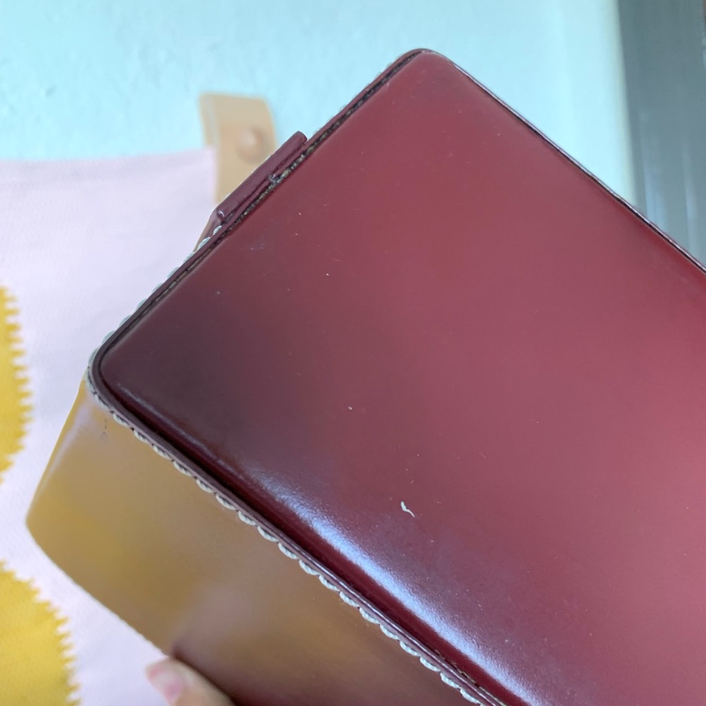 STAUD Burgundy Leather Handbag - Picture 5 of 6
